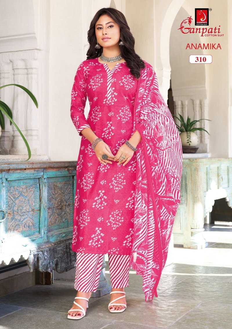 Anamika Vol 3 By Ganpati Cotton Printed Readymade Dress 